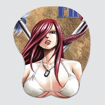 Fairy Tail Erza Scarlet 3D anime silicone mouse pad