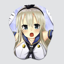 Collection shimakaze 3D anime silicone mouse pad