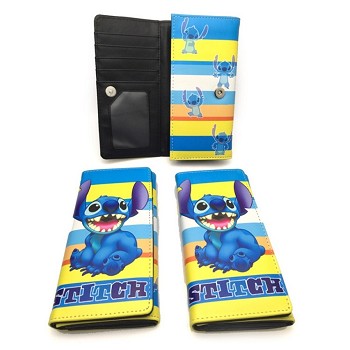 Stitch anime long wallet