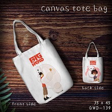 Big Hero 6 anime canvas tote bag shopping bag