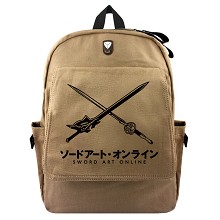Sword Art Online anime canvas backpack bag