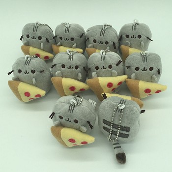 3inches Pusheen Cat anime plush dolls set(10pcs a set)