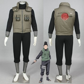 Naruto Nara Shikamaru anime cosplay cloth dress set(5pcs a set)