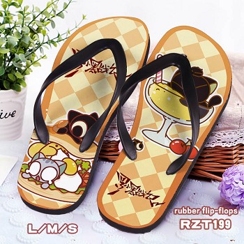 The Legend of LUOXIAOHE rubber flip-flops shoes slippers a pair