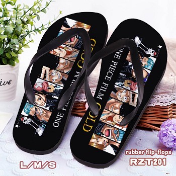 One Piece anime rubber flip-flops shoes slippers a pair