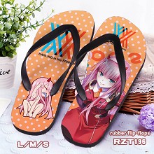 DARLING in the FRANXX anime rubber flip-flops shoe...