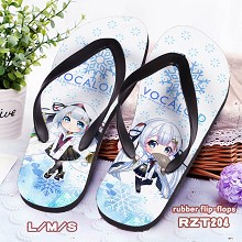 Hatsune Miku anime rubber flip-flops shoes slippers a pair