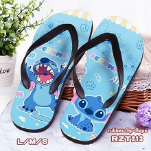 Stitch rubber flip-flops shoes slippers a pair