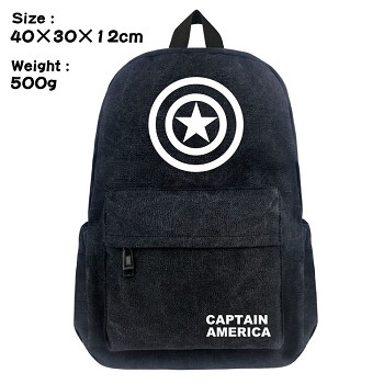 Captain America canvas backpack bag