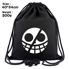 One Piece Law anime drawstring backpack bag