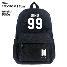 BTS-99-DINO canvas backpack bag