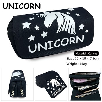 Unicorn canvas pen bag pencil bag