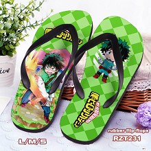 My Hero Academia anime flip-flops shoes slippers a pair