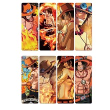 One Piece ACE anime pvc bookmarks set(5set)