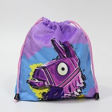 Fortnite plush drawstring backpack bag