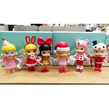 Molly anime figures set(6pcs a set)