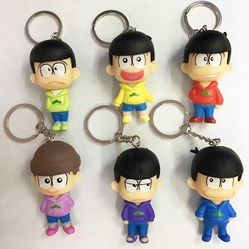 Osomatsu-san anime figures key chain set(6pcs a set)