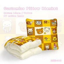 Rilakkuma anime pattern customize pillow blanket c...