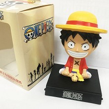 One Piece Luffy shake head anime figure