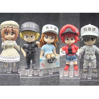 Cells At Work anime figures set(5pcs a set)