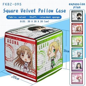 Sword Art Online anime squar velvet pollow case pillow