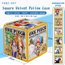 One Piece anime squar velvet pollow case pillow