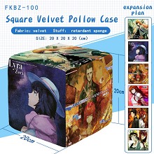 Fate anime squar velvet pollow case pillow