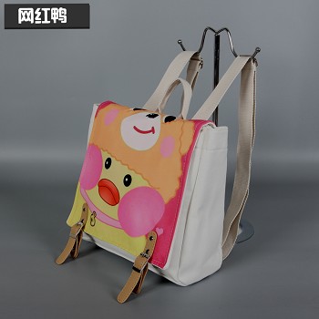 The cartoon anime canvas backpack bag