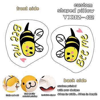 The honeybee custom shaped pillow