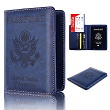 USA Passport Cover Card Case Credit Card Holder Wallet