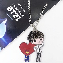 BTS BT21 star necklace
