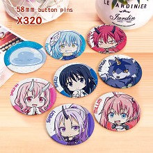 Tensei shitari slime anime brooches pins set(8pcs ...