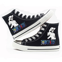 One Piece anime canvas shoes student plimsolls a pair