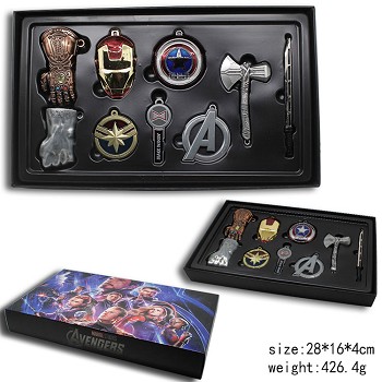 The Avengers movie key chains a set