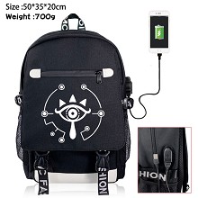 The Legend of Zelda USB charging laptop backpack s...