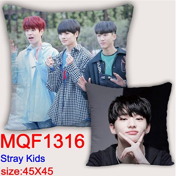 Stray Kids star two-sided pillow