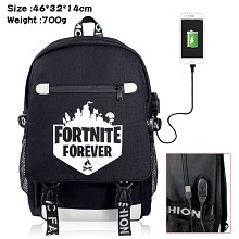 Fortnite game USB charging laptop backpack school ...