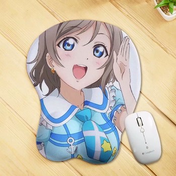 Lovelive 3D anime silicone mouse pad