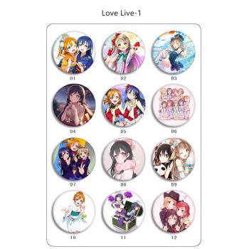 Lovelive anime brooches pins set(24pcs a set)