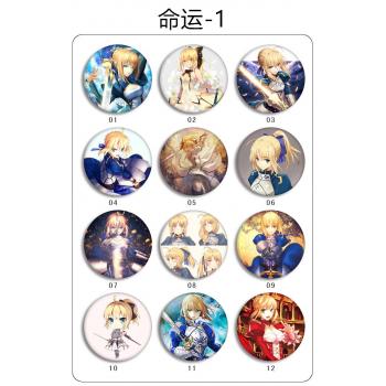 Fate anime brooches pins set(24pcs a set) 