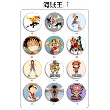 One Piece anime brooches pins set(24pcs a set)
