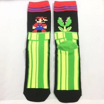 Super Mario cotton long socks a pair