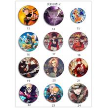 Naruto anime brooches pins set(24pcs a set)