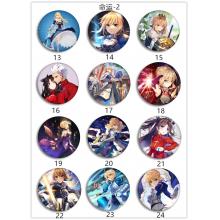 Fate anime brooches pins set(24pcs a set) 