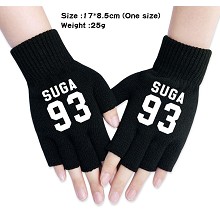 BTS star SUGA 93 cotton gloves a pair