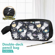 The cat double deck pencil bag pen bag