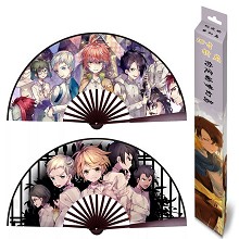 10inches The Promised Neverland Emma anime silk cloth fans