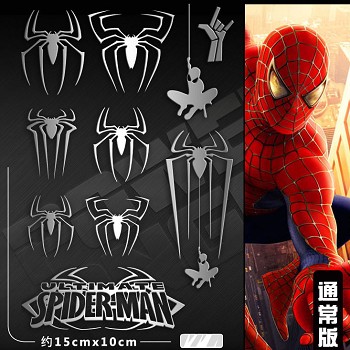 Spider man metal mobile phone stickers a set