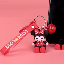 Minnie Mouse anime phone support figure doll penda...