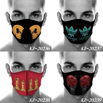 Stranger Things anime trendy mask printed wash mask